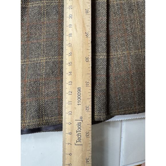 Jack Victor Montreal Brown Wool Cashmere Houndstooth 2 Button Blazer SZ 46L Coat - Picture 10 of 13